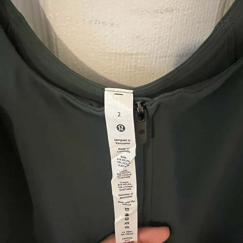 Lululemon align zip front bodysuit 32 mini flare size 2 - Picture 5 of 6